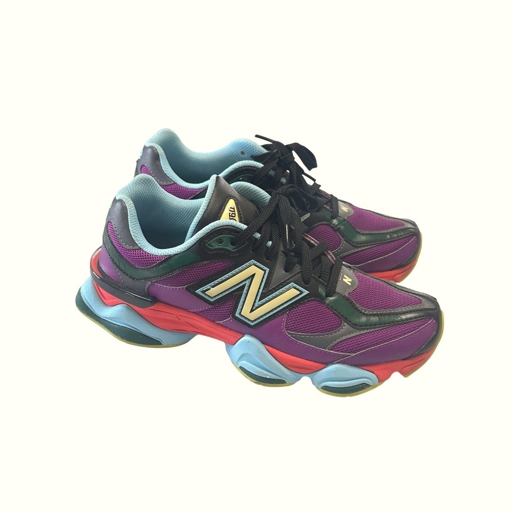New Balance 9060 Neon Nights Multi-Color Purple Blue Red Sneakers Mens 9M US